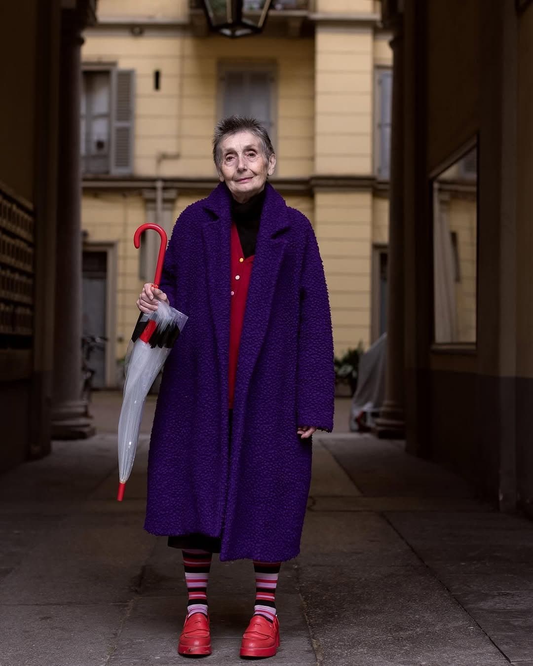 The coat carries it.
The socks refuse to behave.