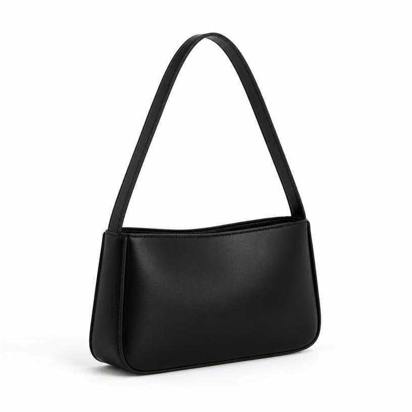 Generated item image of black small smooth leather-like material shoulder bag