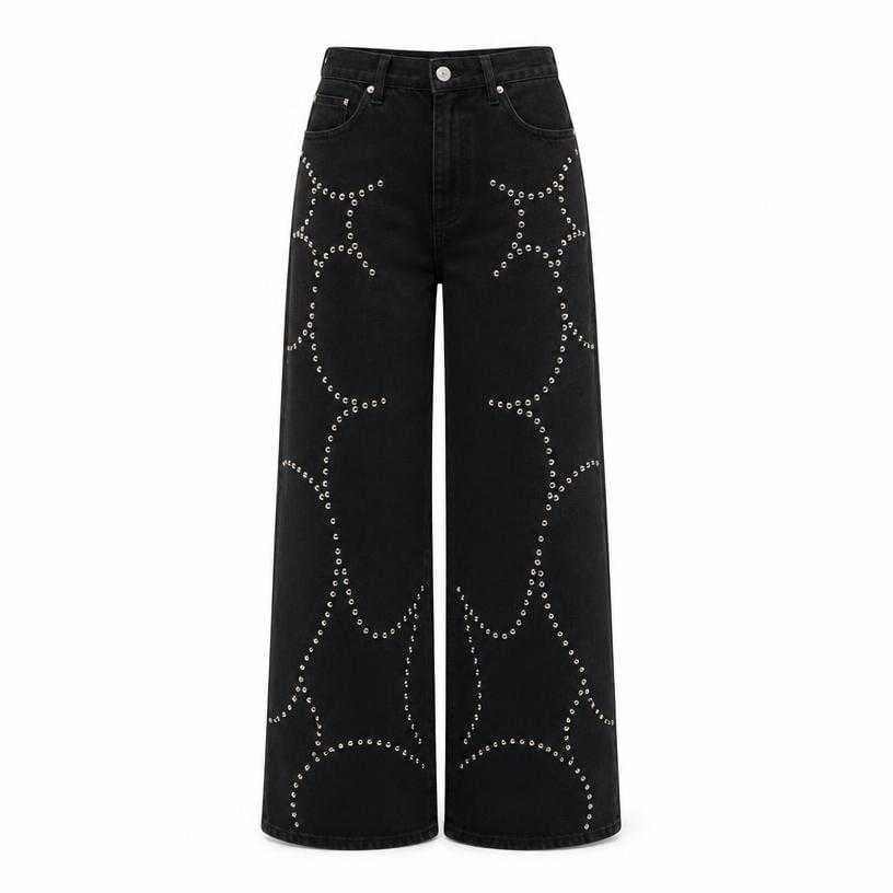 Generated item image of relaxed black wide leg pants