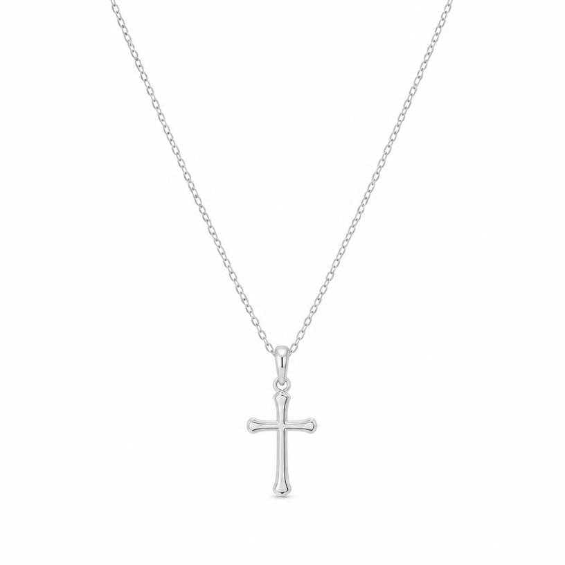 Generated item image of silver cross pendant metal necklace