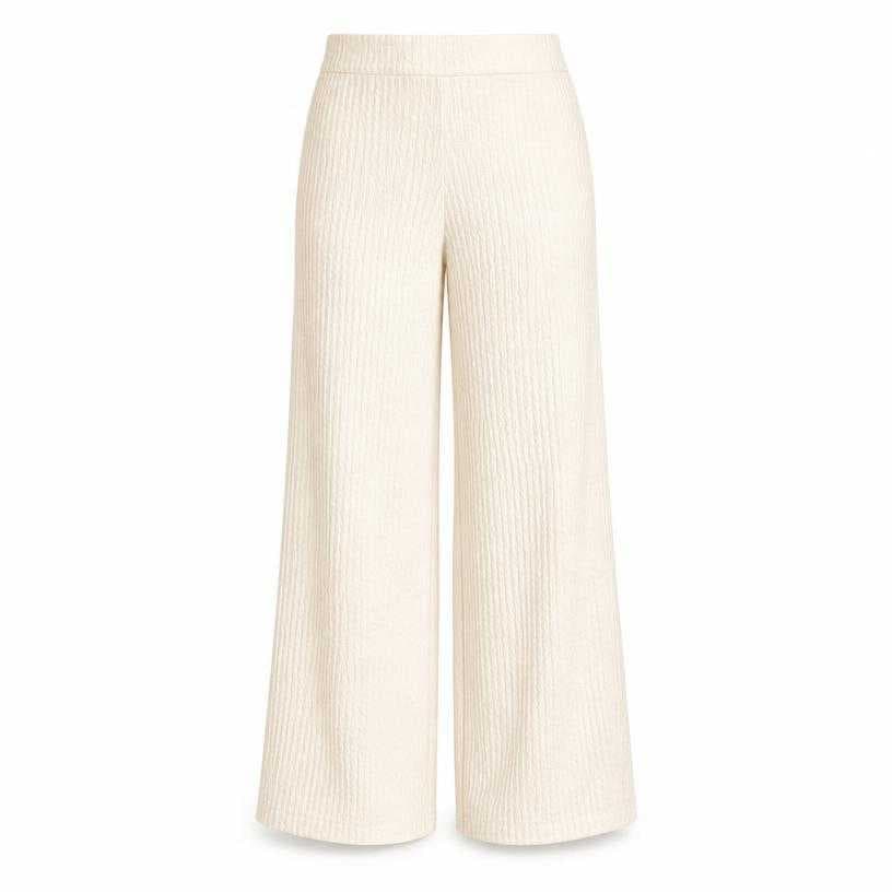 Generated item image of relaxed cream high-rise wide-leg pants