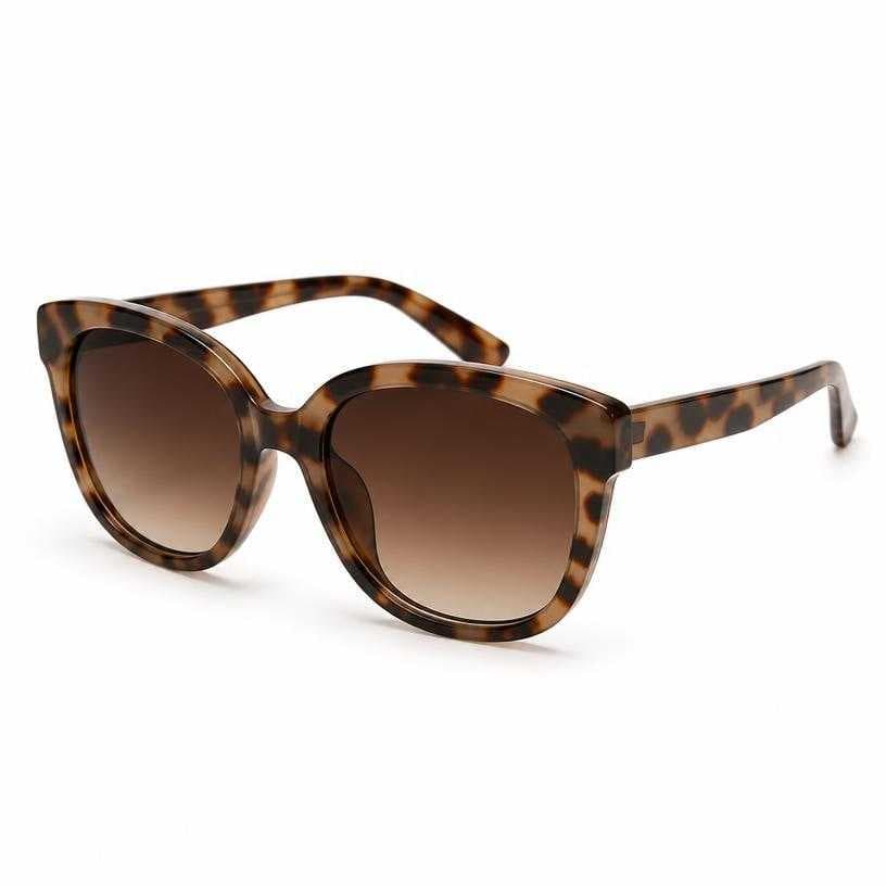 Generated item image of brown tortoiseshell oversized rounded square acetate sunglasses