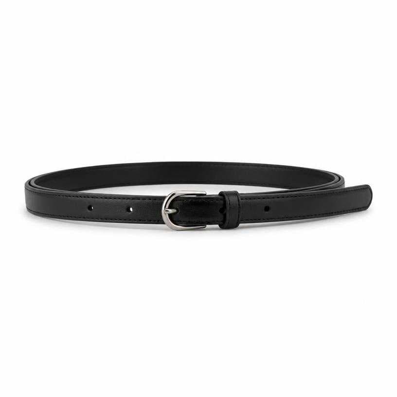 Generated item image of fitted black narrow belt