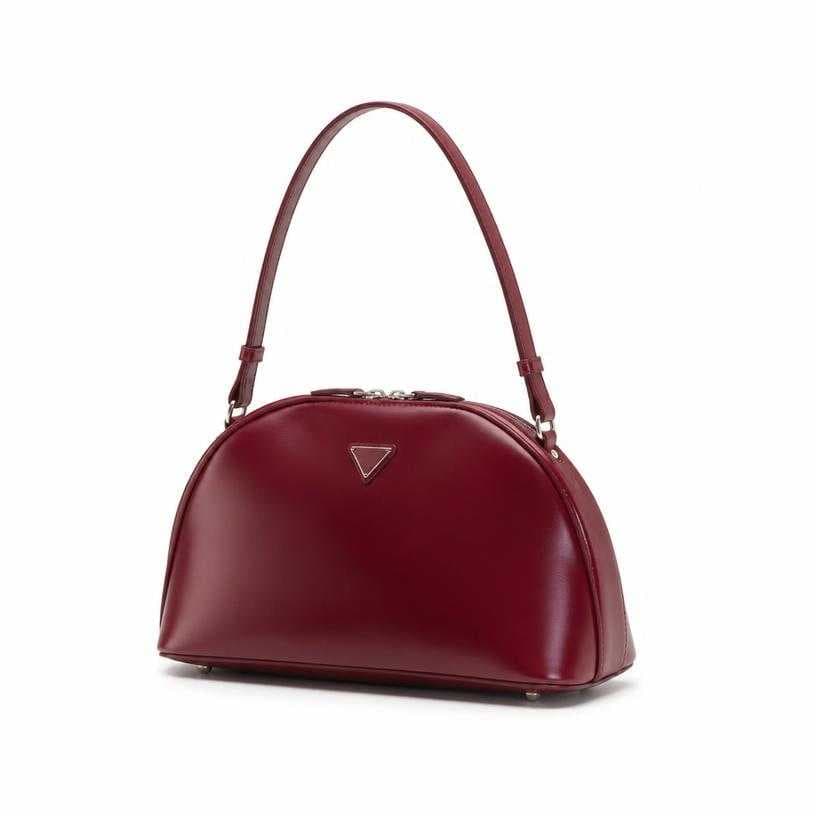 Generated item image of burgundy red structured shoulder bag