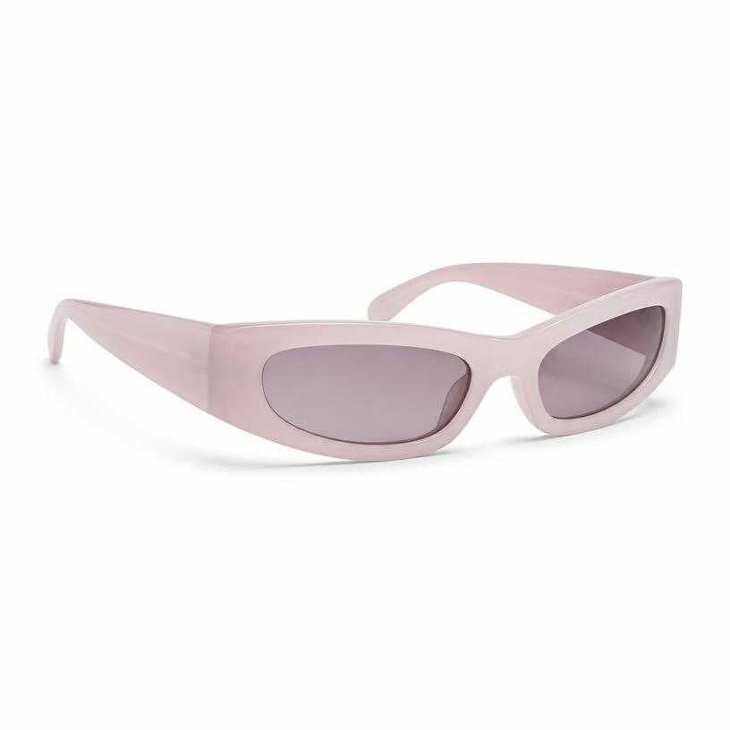 Generated item image of pink narrow wraparound acetate sunglasses