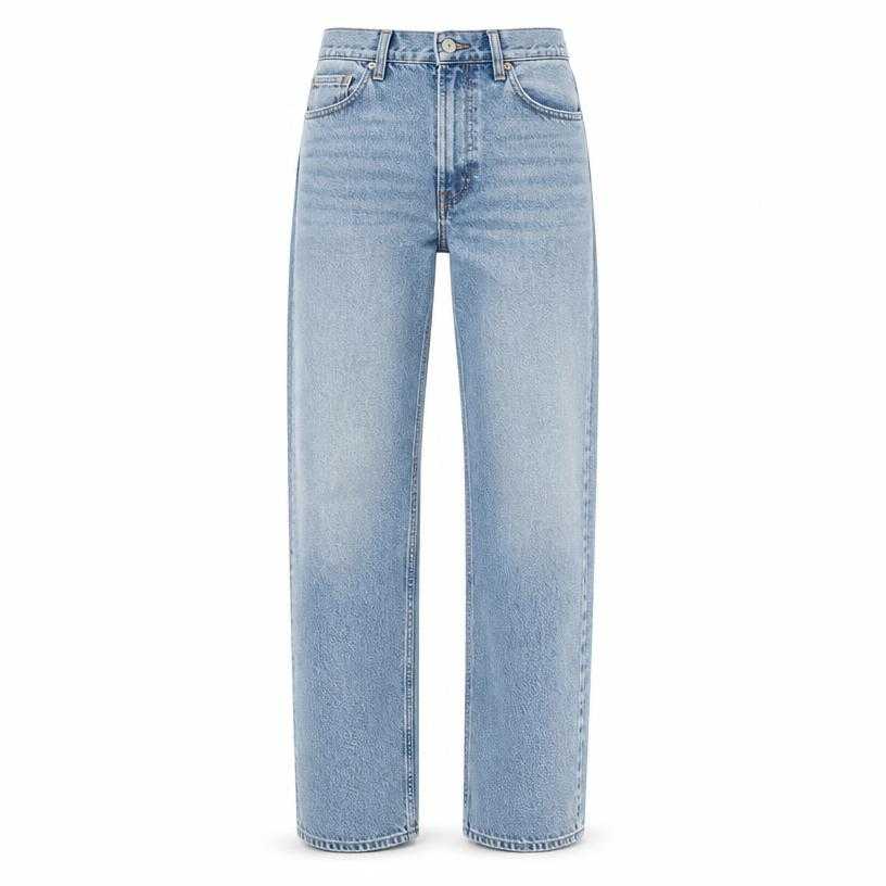 Generated item image of relaxed light blue straight leg denim jeans