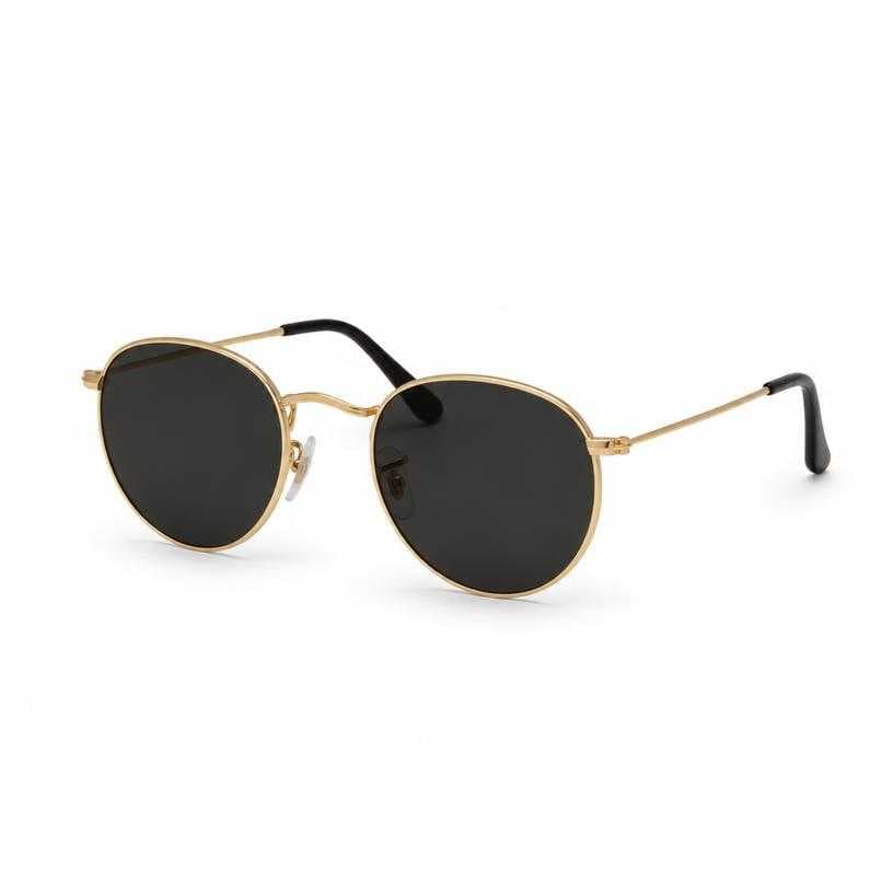 Generated item image of gold and black round metal sunglasses