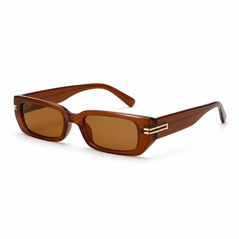 Generated item image of brown rectangular acetate-like sunglasses