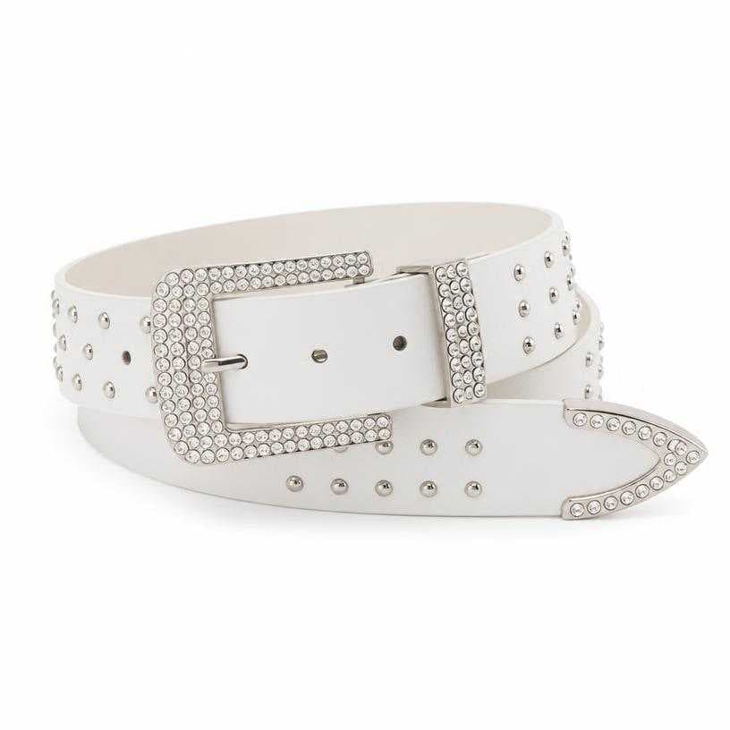 Generated item image of white and silver studded belt