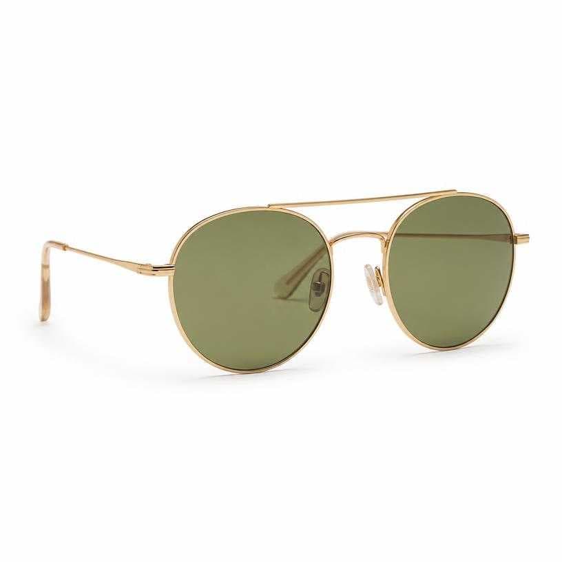 Generated item image of gold and green round aviator metal sunglasses