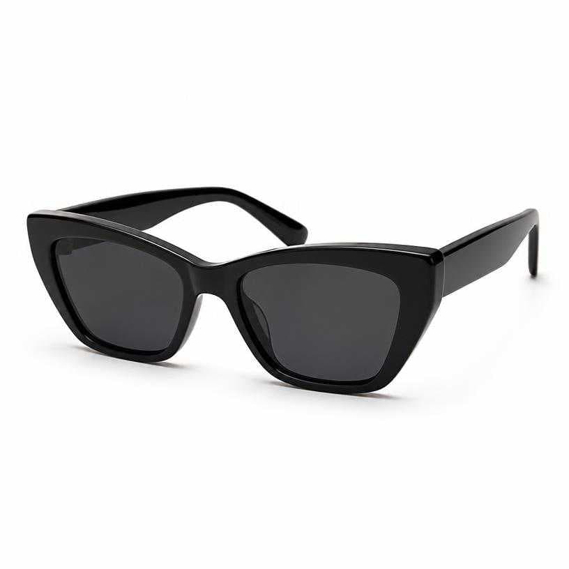 Generated item image of fitted black cat-eye glossy acetate sunglasses