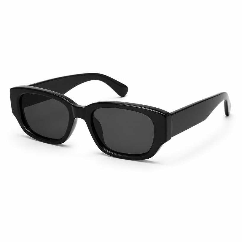 Generated item image of black rectangular acetate sunglasses