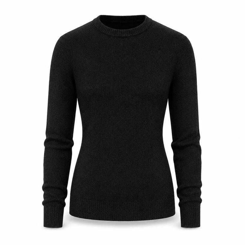 Generated item image of fitted black knit top
