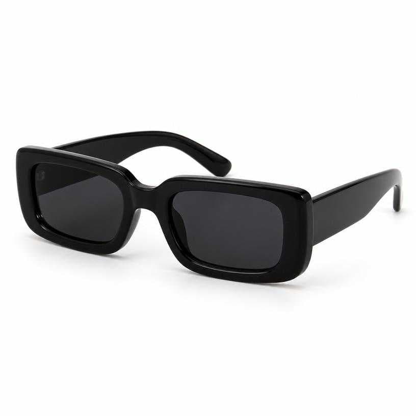 Generated item image of black rectangular glossy plastic-like frame sunglasses