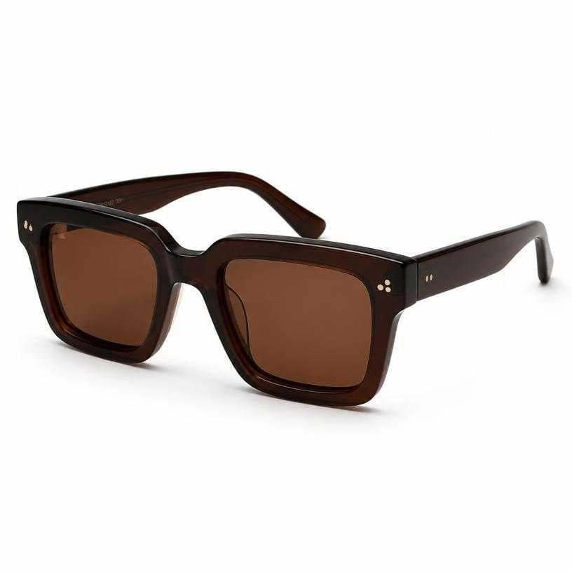 Generated item image of dark brown square frame acetate sunglasses