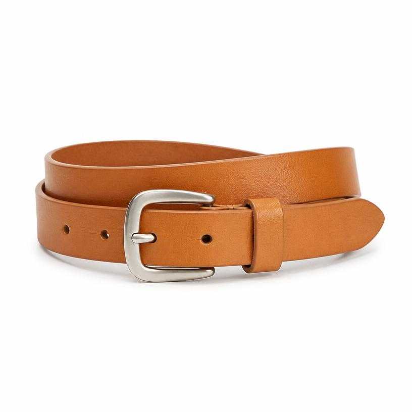 Generated item image of cognac tan narrow leather belt