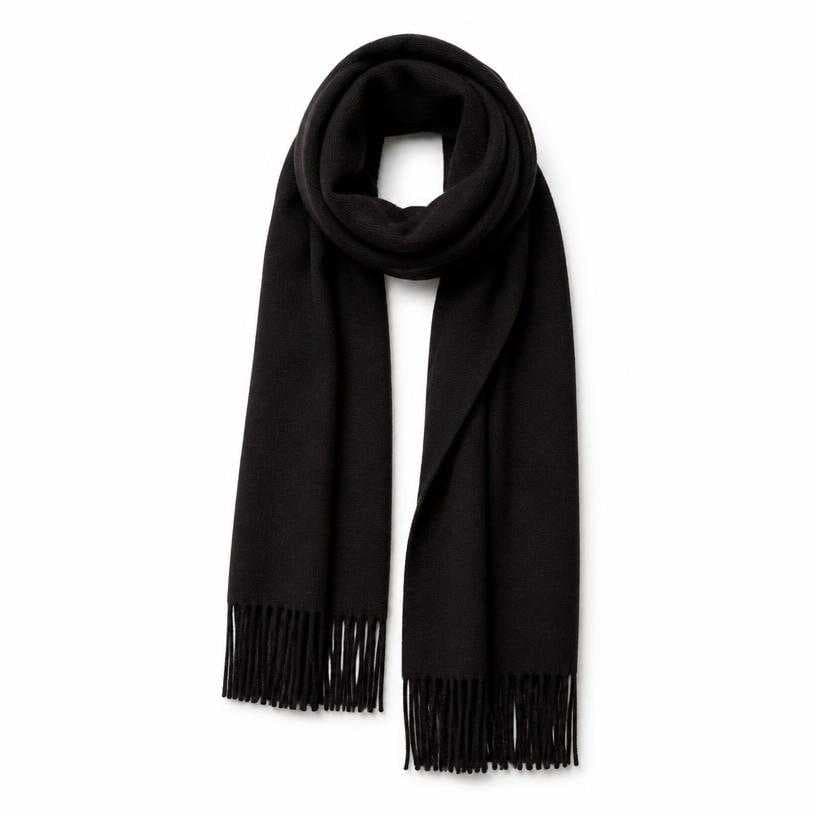 Generated item image of black soft woven scarf