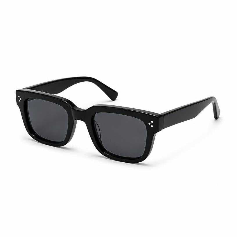 Generated item image of black rectangular frame acetate-like sunglasses