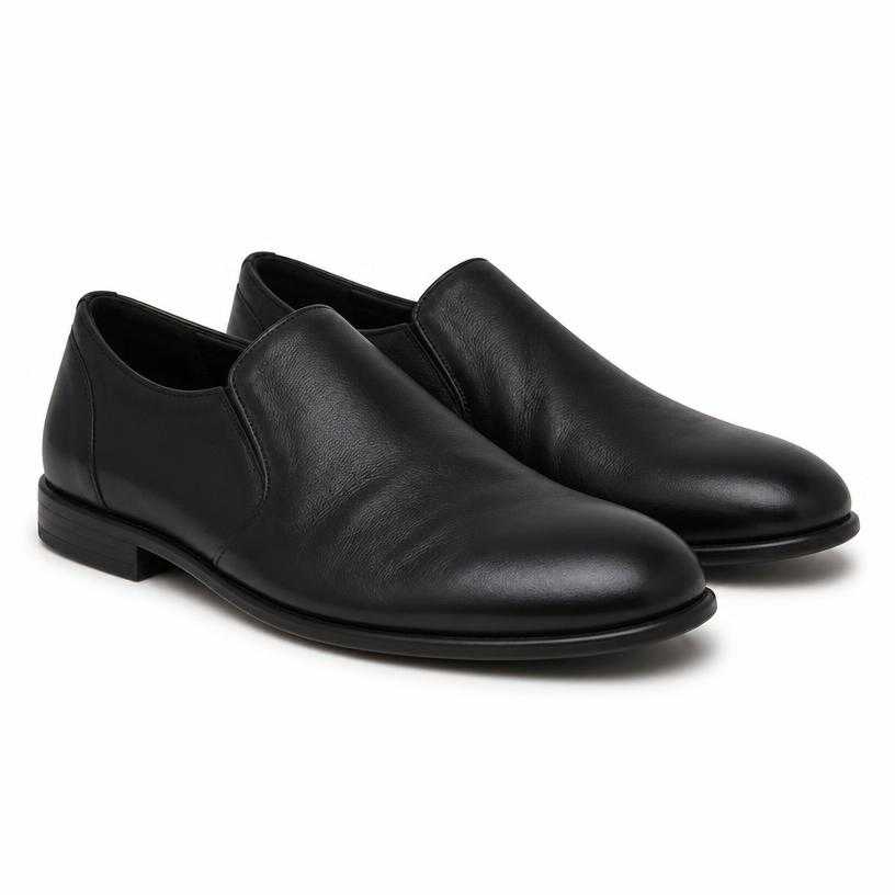 Generated item image of black rounded toe leather shoes
