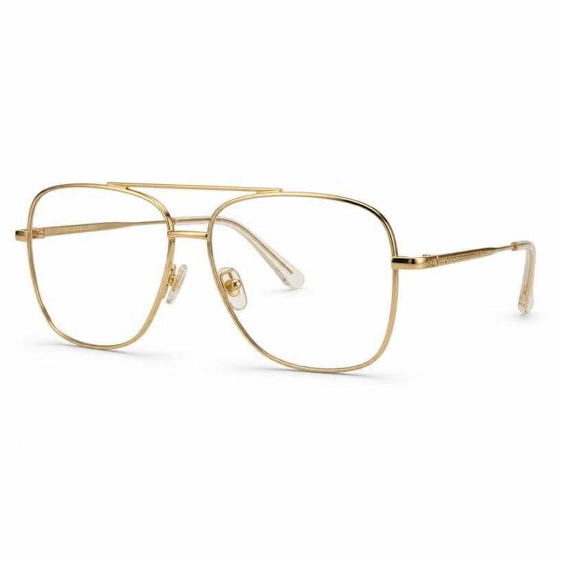 Generated item image of gold aviator frame metal eyeglasses