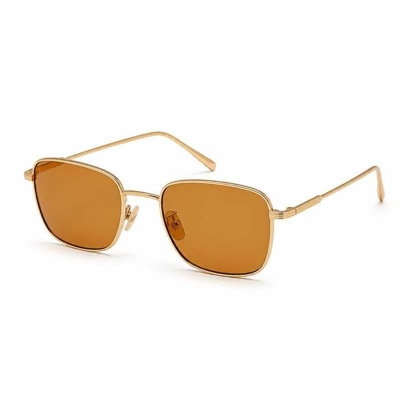 Generated item image of gold-toned amber lenses metal sunglasses
