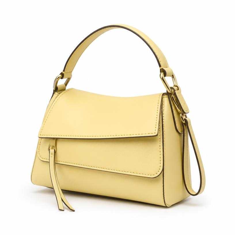 Generated item image of pale yellow top-handle handbag