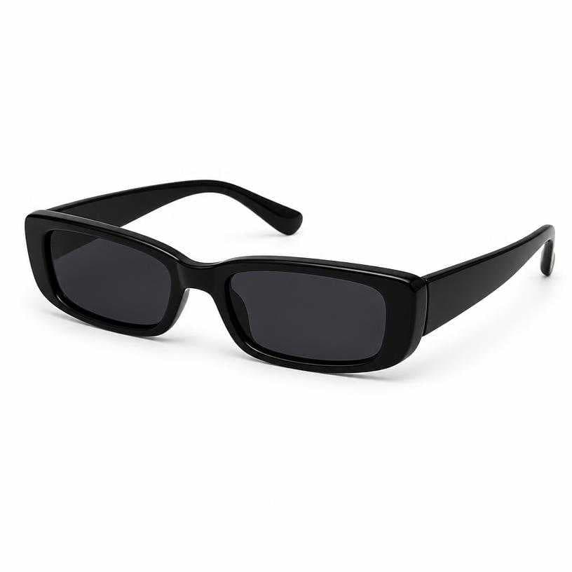 Generated item image of black narrow rectangular sunglasses