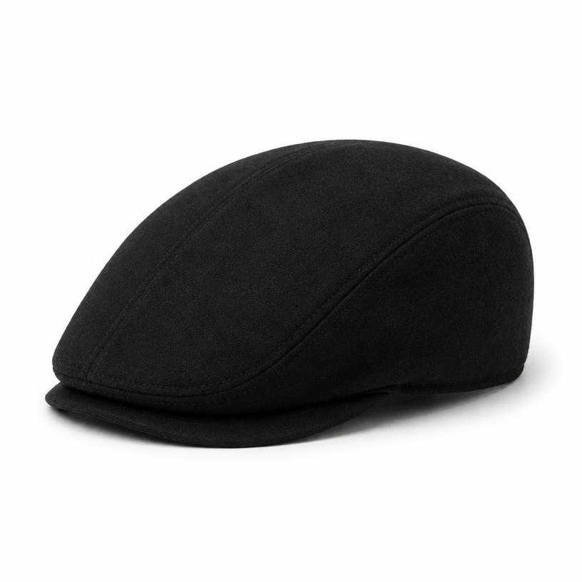 Immagine generata dell’articolo cappellino nero in tessuto, aderente e a visiera corta