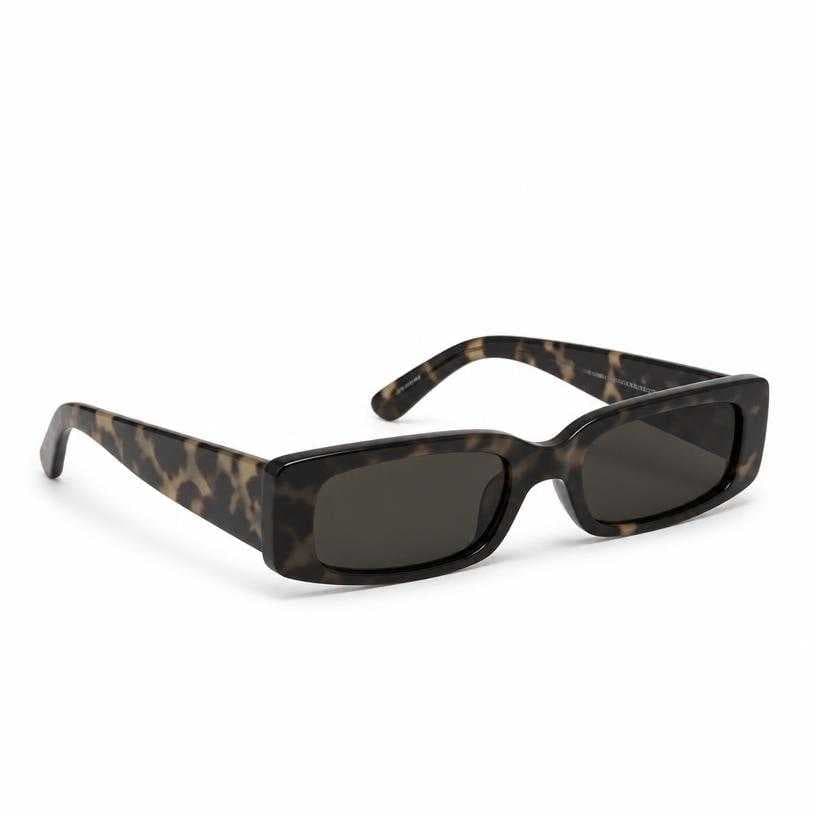 Generated item image of fitted black rectangular acetate sunglasses