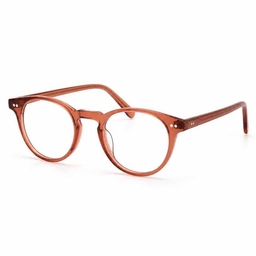 Generated item image of red brown round frames eyeglasses