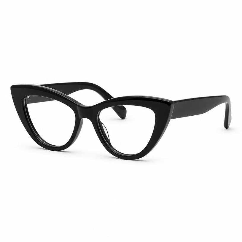 Generated item image of black cat-eye acetate eyeglasses