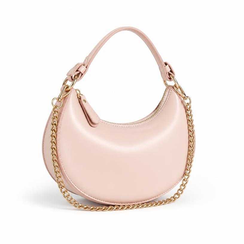 Generated item image of pale pink crescent handbag