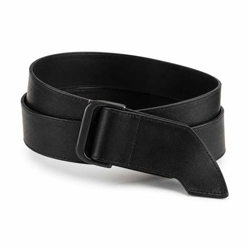 Generated item image of black wide strap leather belt