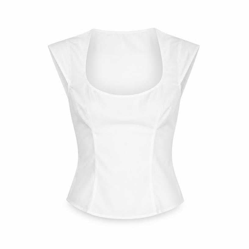 Generated item image of fitted white top