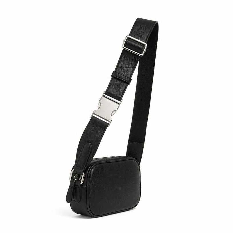 Generated item image of black wide strap crossbody bag