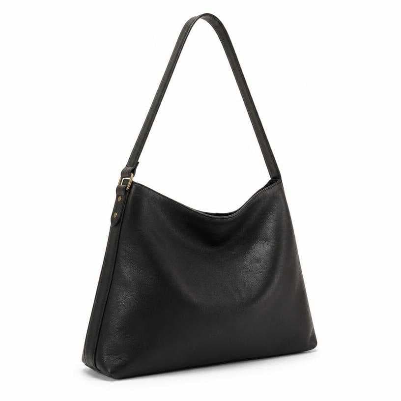 Generated item image of black leather shoulder bag