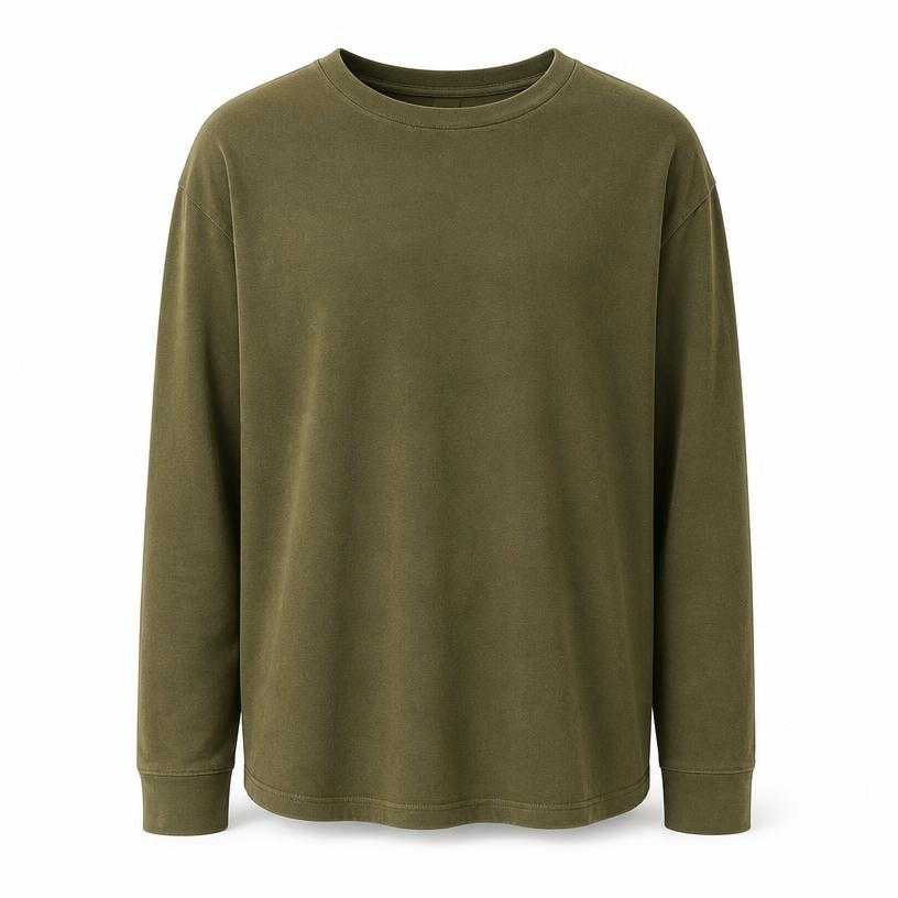 Generated item image of relaxed olive green top