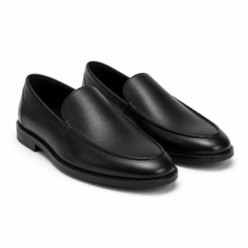 Generated item image of black rounded toe leather loafers