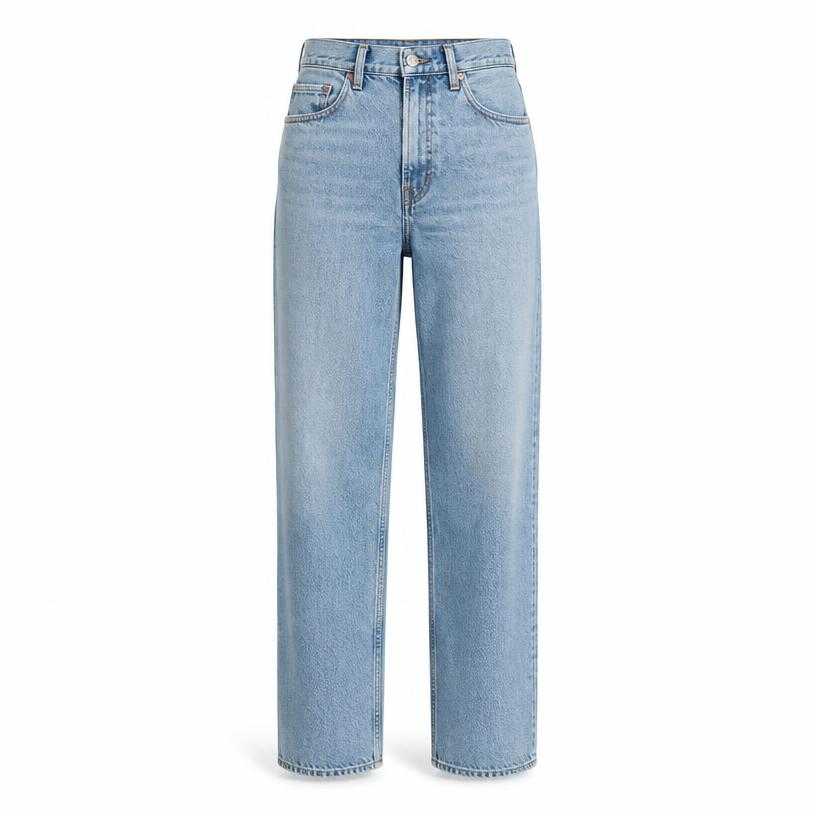 Generated item image of relaxed light blue straight leg denim jeans