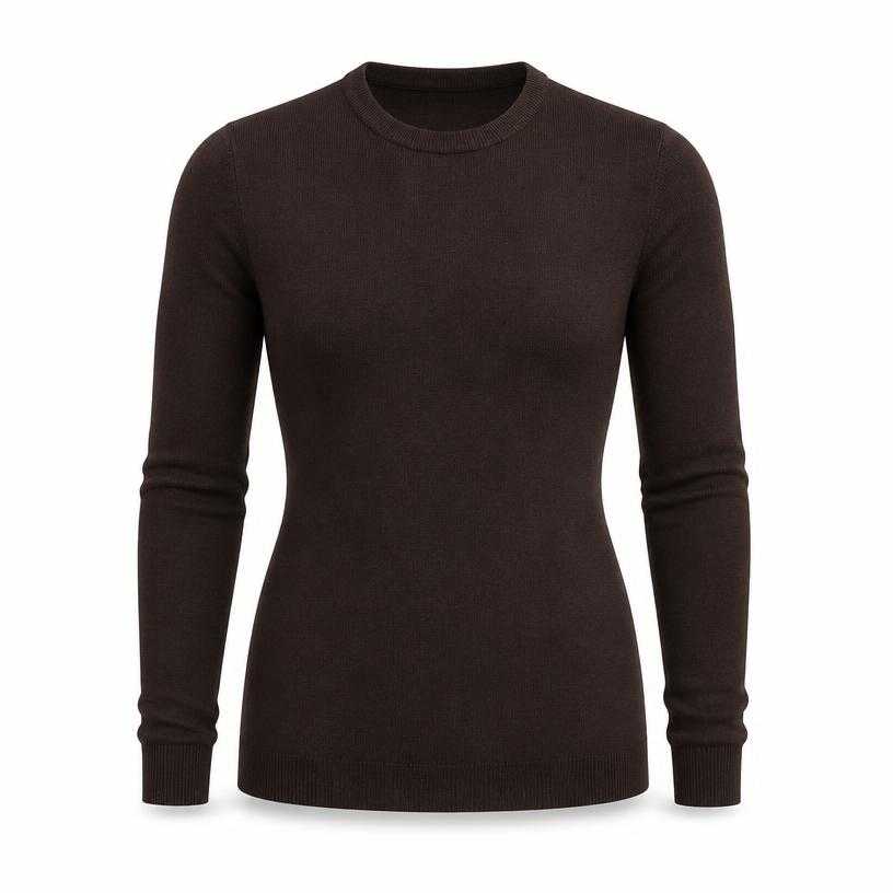 Generated item image of fitted dark brown knit top