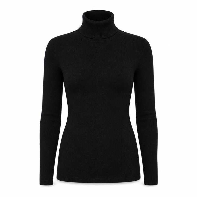 Generated item image of fitted black high-neck top