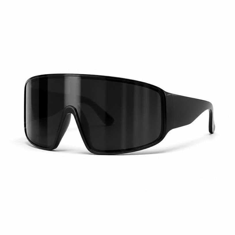 Generated item image of black oversized shield acetate sunglasses