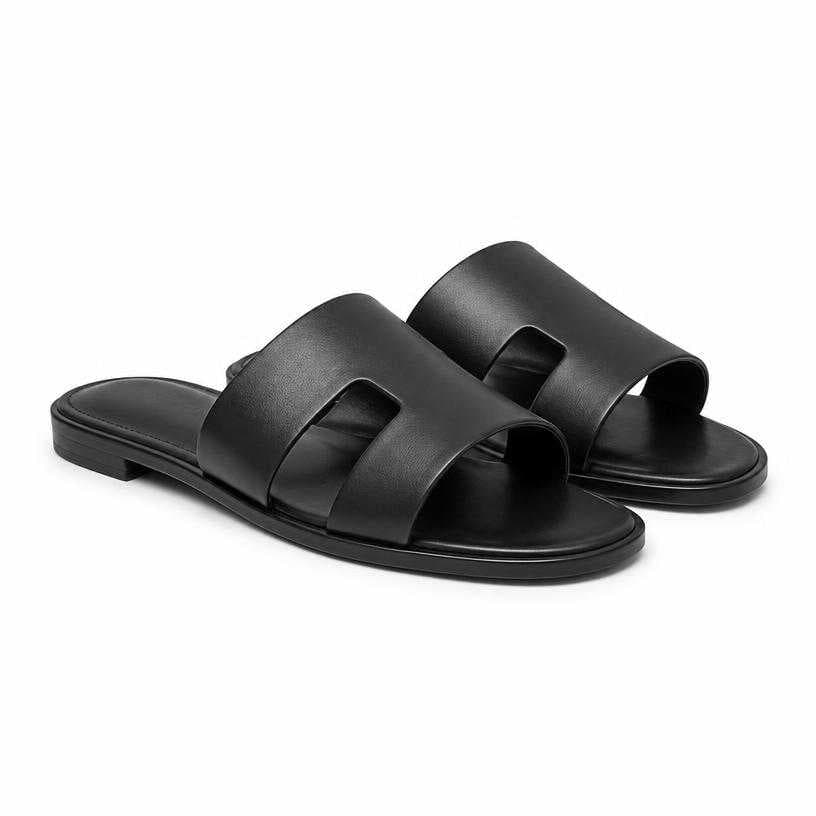 Generated item image of black wide-strap slide sandals