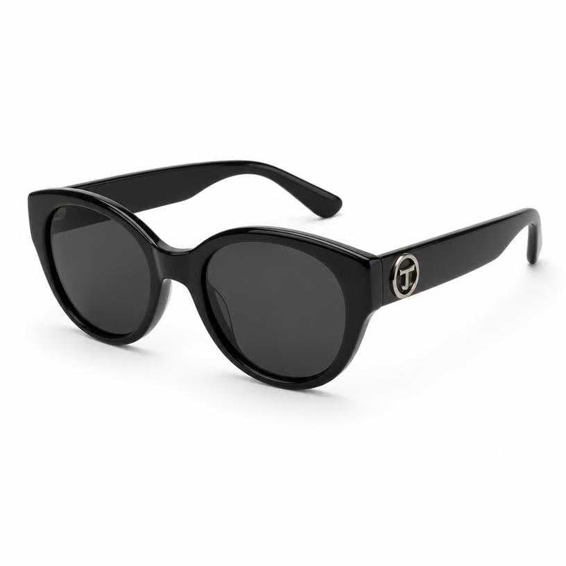 Generated item image of black dark lenses glossy plastic sunglasses