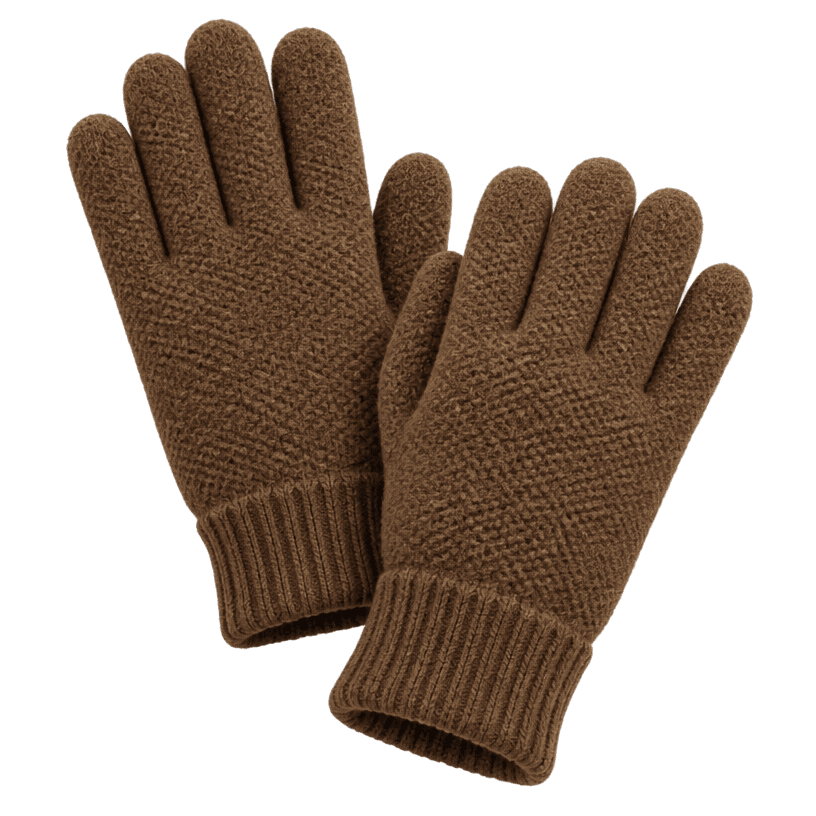 Generated item image of fitted brown textured gloves