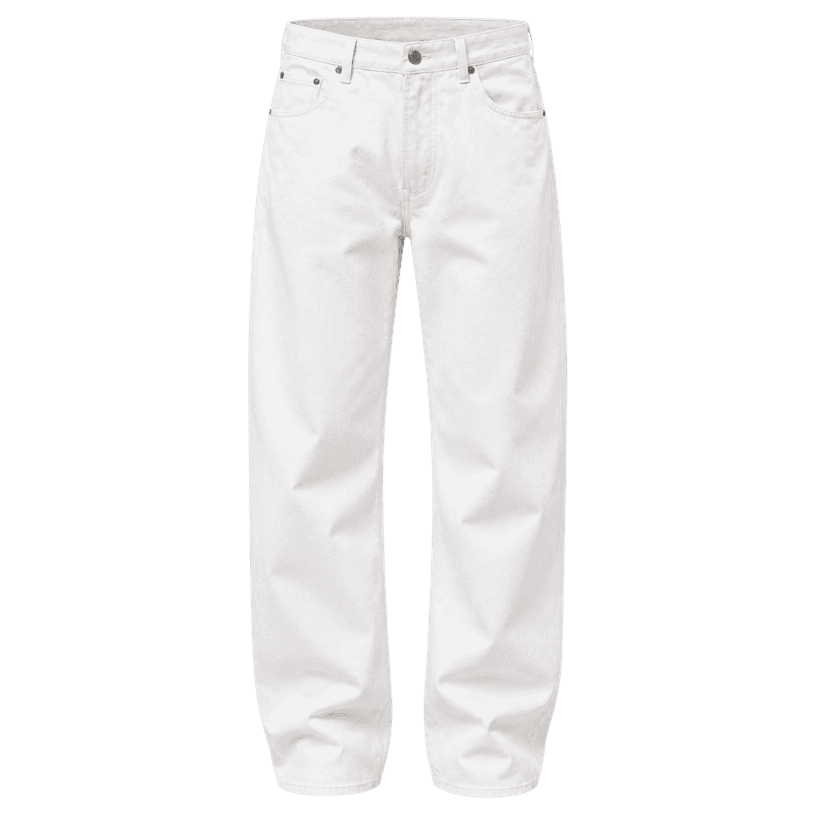 Imatge generada de la peça pantalons blancs de sarja de cotó de tall relaxat