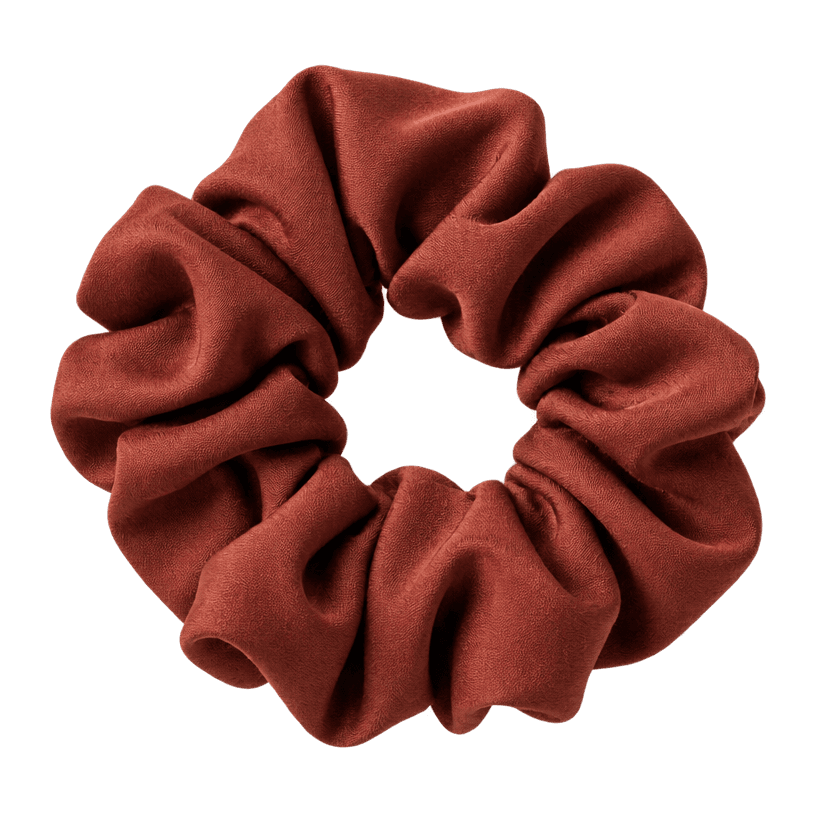 Generated item image of reddish brown gathered soft fabric scrunchie bracelet