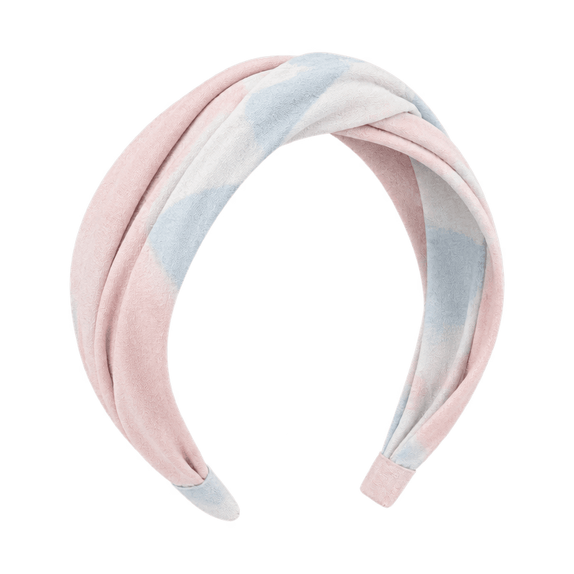 Generated item image of pale pink and light blue wide band fabric headband