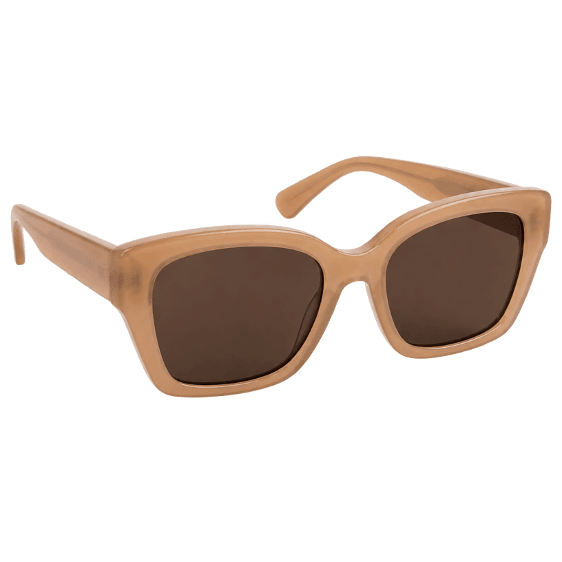 Generated item image of tan angular frame plastic sunglasses