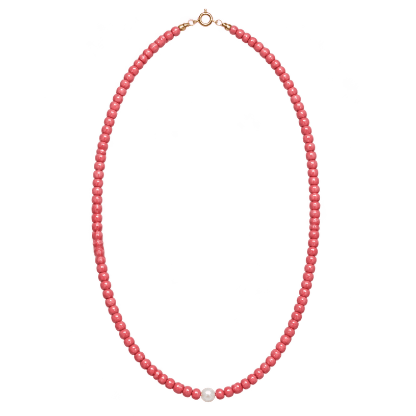 Generated item image of pink long strand beads necklace